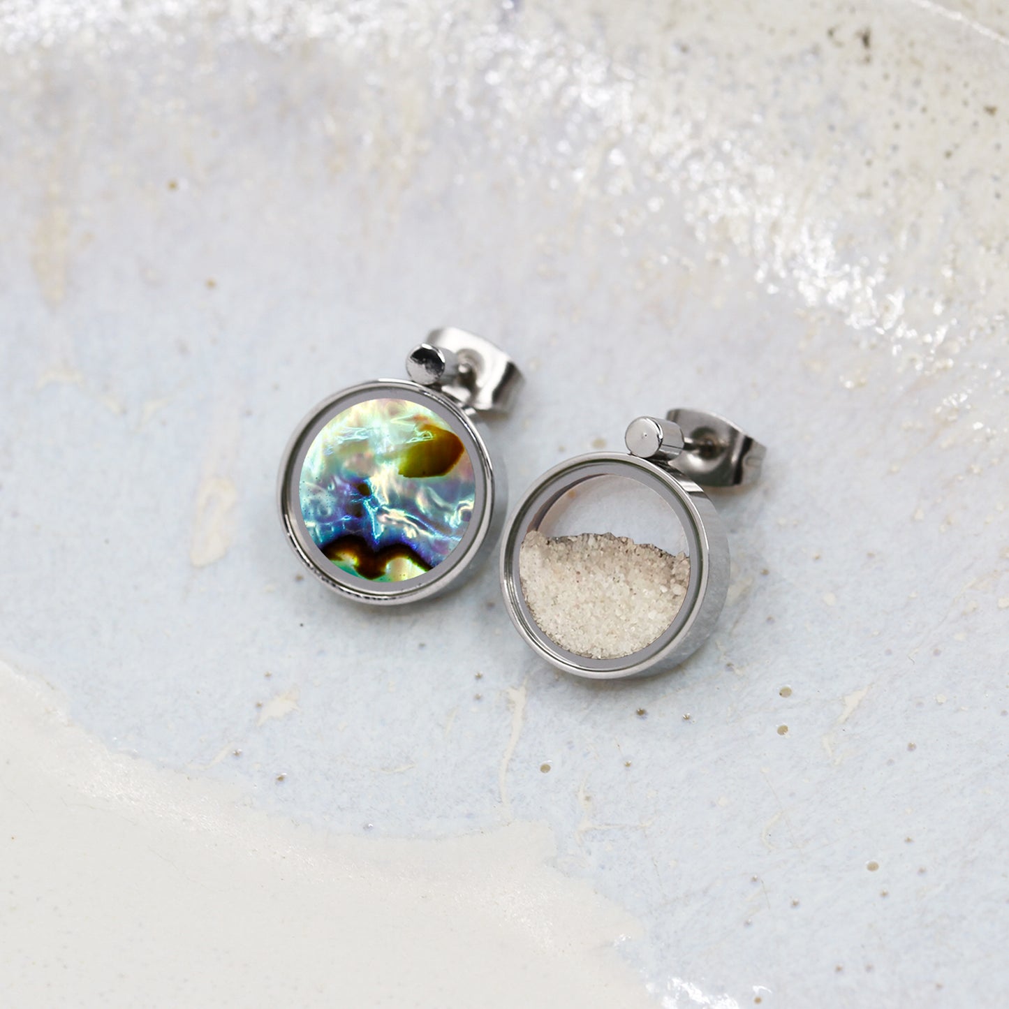 Australian Abalone Shell & Australian Beach Sand Earrings