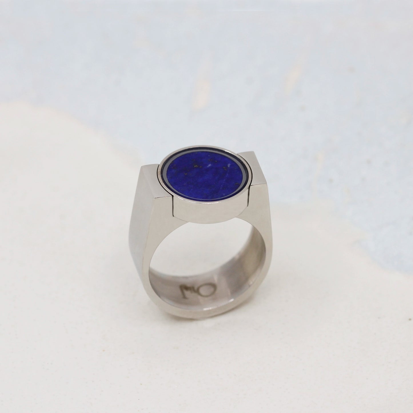 Lapis Lazuli Unisex Ring - Signet Style