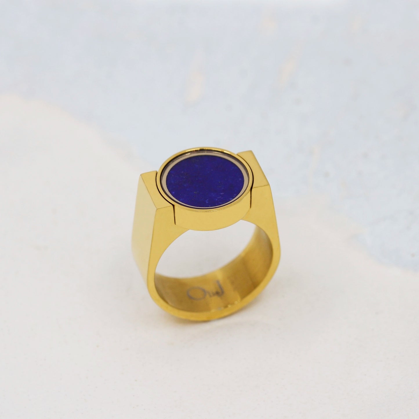 Lapis Lazuli Unisex Ring - Signet Style