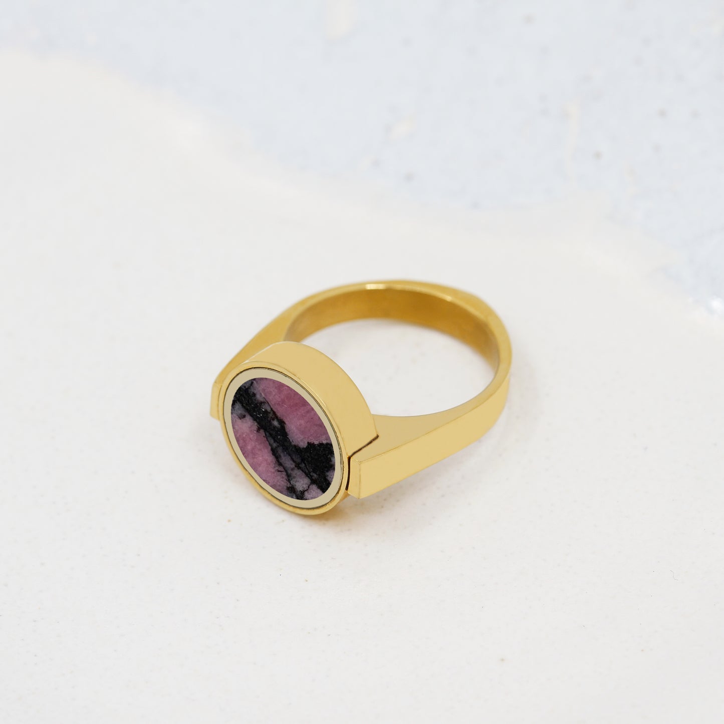 Australian Rhodonite Unisex Ring