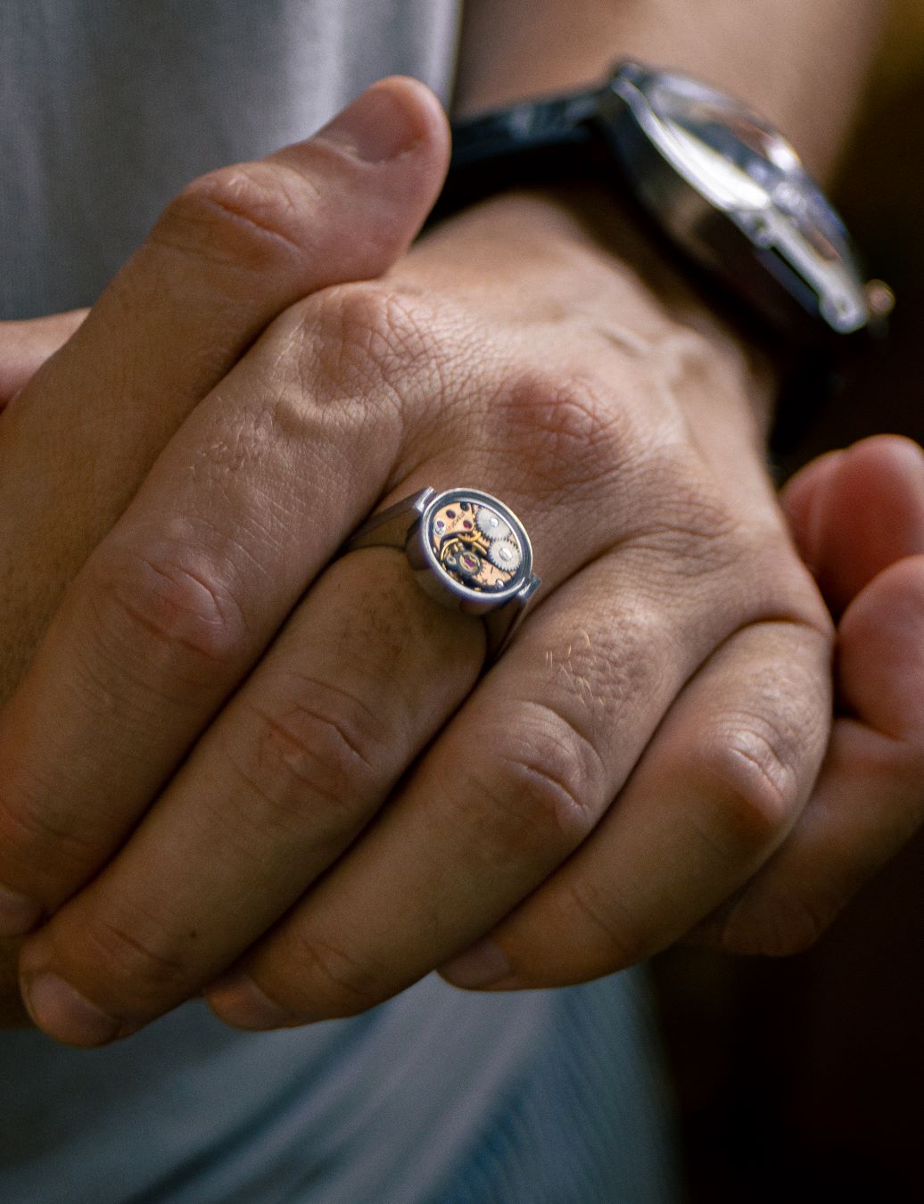 Mécanisme ETA - Bague Unisexe