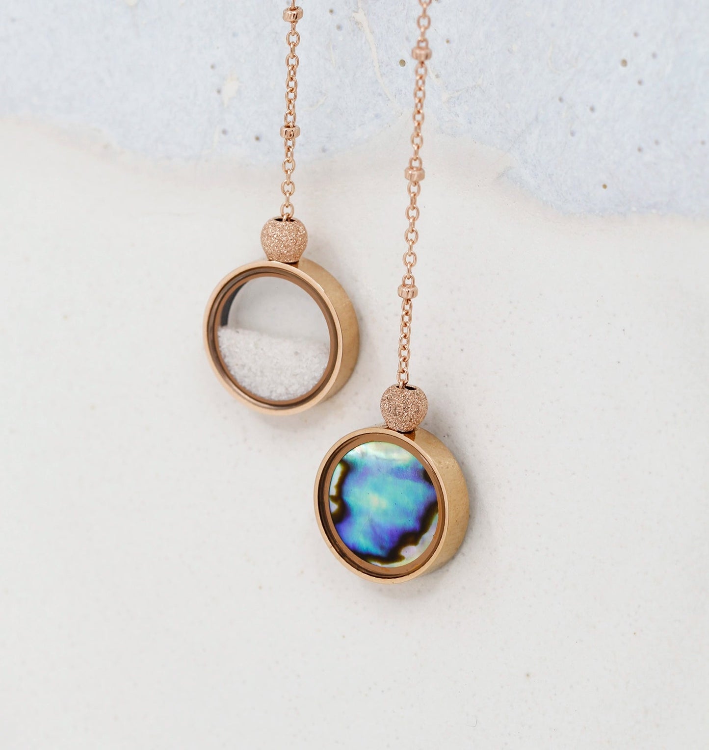 Australian Abalone Shell & Australian Beach Sand Duo Necklace - Necklaces | Oli&J