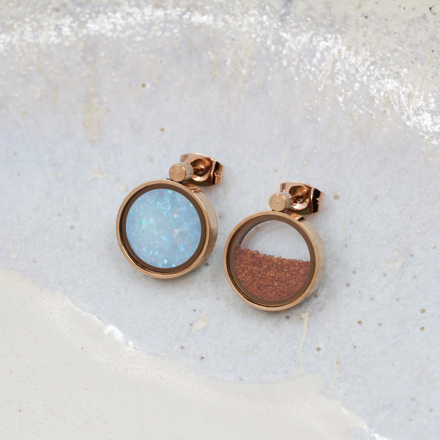 Australian Opal & Australian Red Sand Earrings - | Oli&J