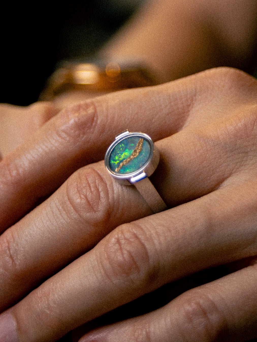 Whispers of Gold: A Kintsugi Unisex Ring - | Oli&J