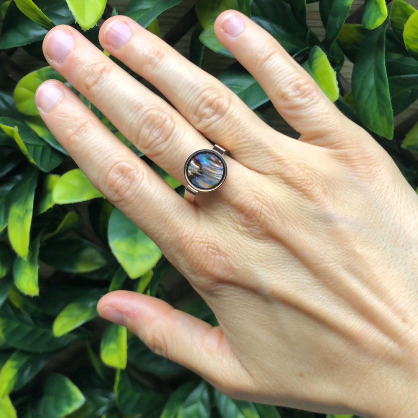 Abalone Shell Unisex Ring - Unisex Rings | Oli&J