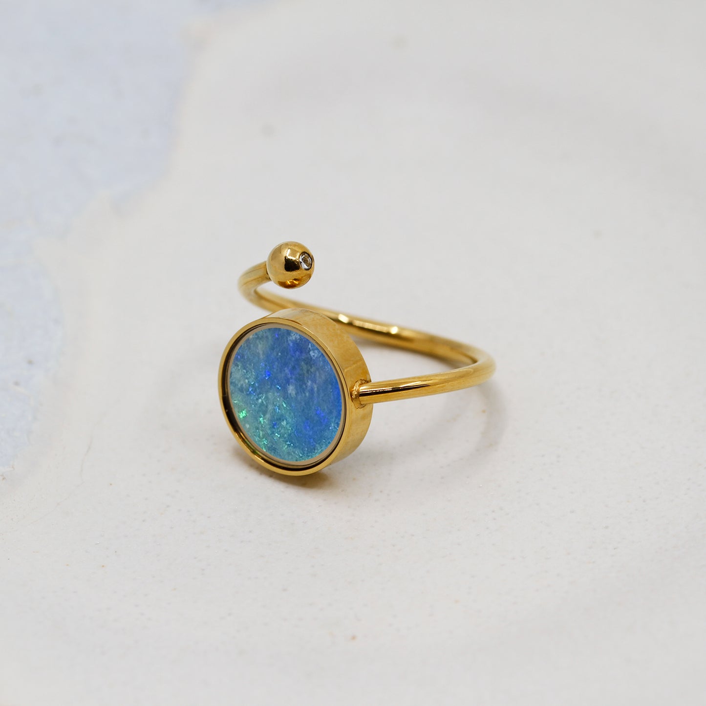 Australian Opal Adjustable Ring