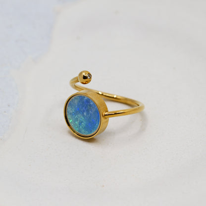 Australian Opal Adjustable Ring