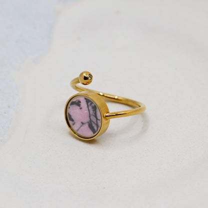 Australian Rhodonite Adjustable Ring
