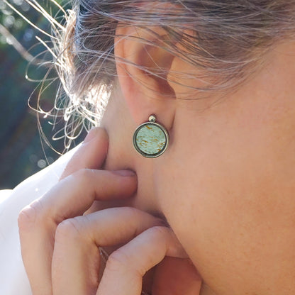 Australian Variscite & Red Desert Sand Earrings