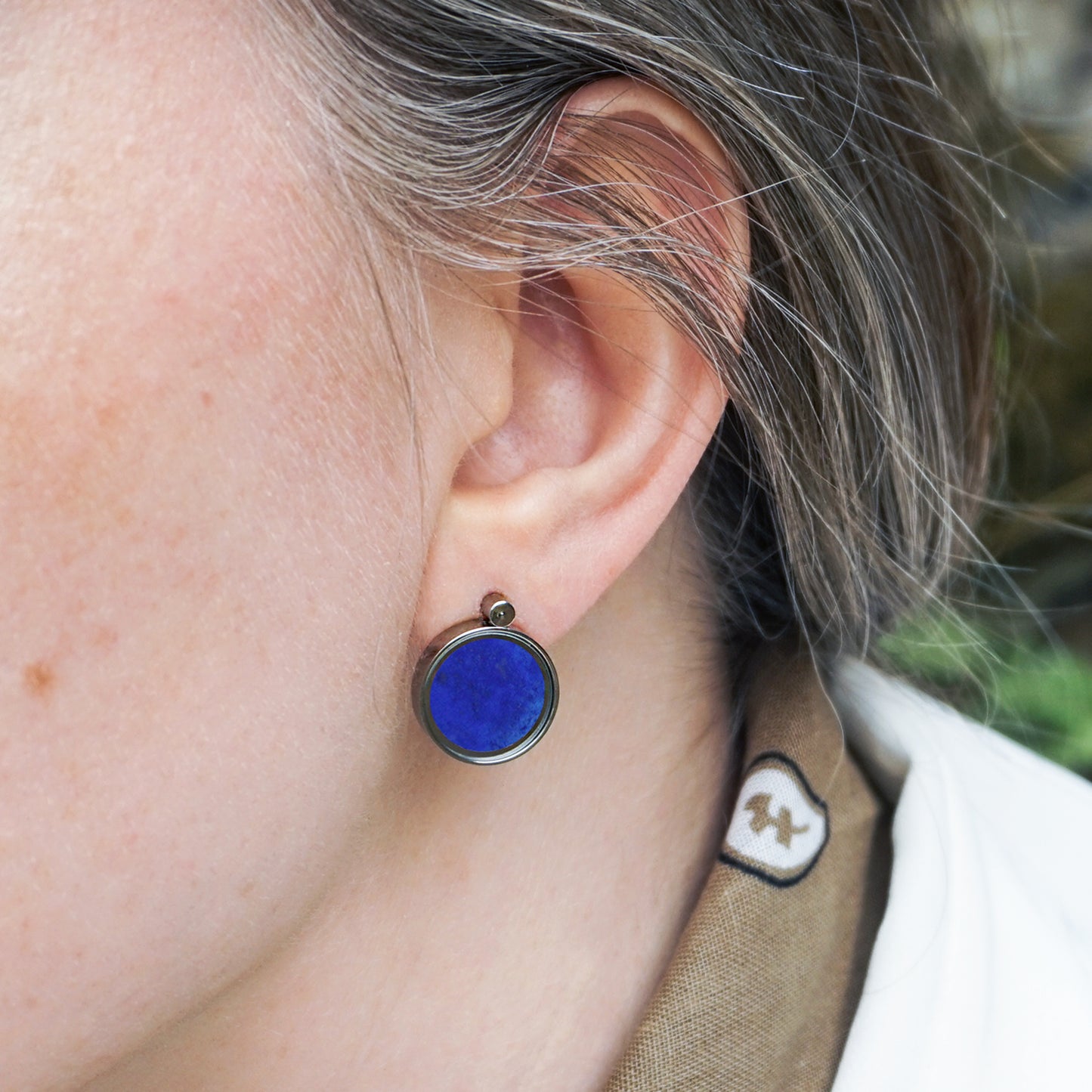 Boucles d'oreilles en Lapis Lazuli & Sable de Plage Australien
