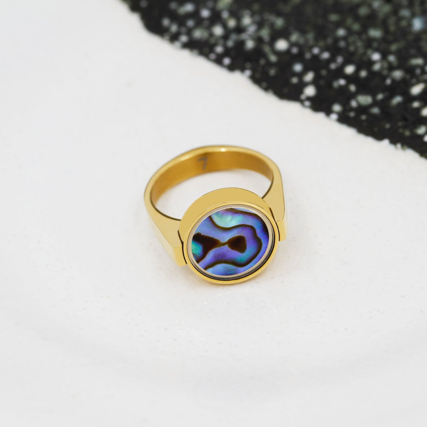 Abalone Shell Unisex Ring - Unisex Rings | Oli&J