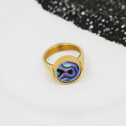Abalone Shell Unisex Ring - Unisex Rings | Oli&J
