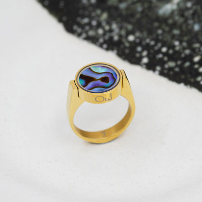 Abalone Shell Unisex Ring - Unisex Rings | Oli&J
