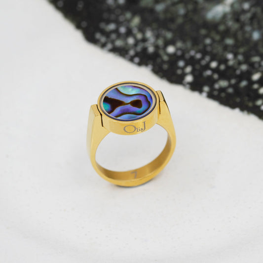 Abalone Shell Unisex Ring - Unisex Rings | Oli&J