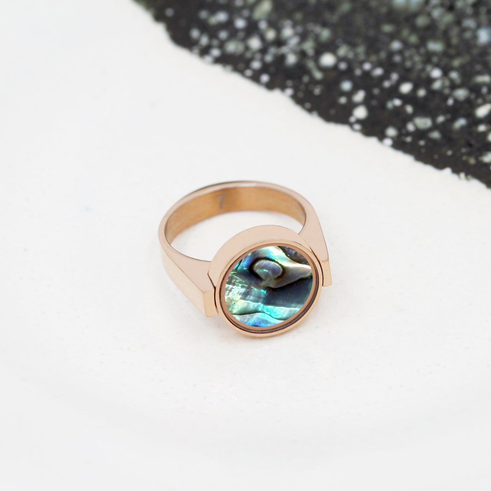 Abalone Shell Unisex Ring - Unisex Rings | Oli&J