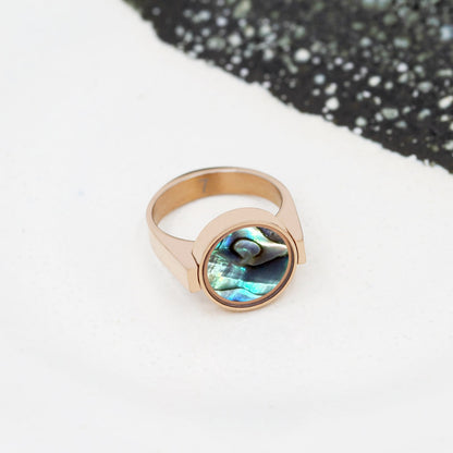 Abalone Shell Unisex Ring - Unisex Rings | Oli&J