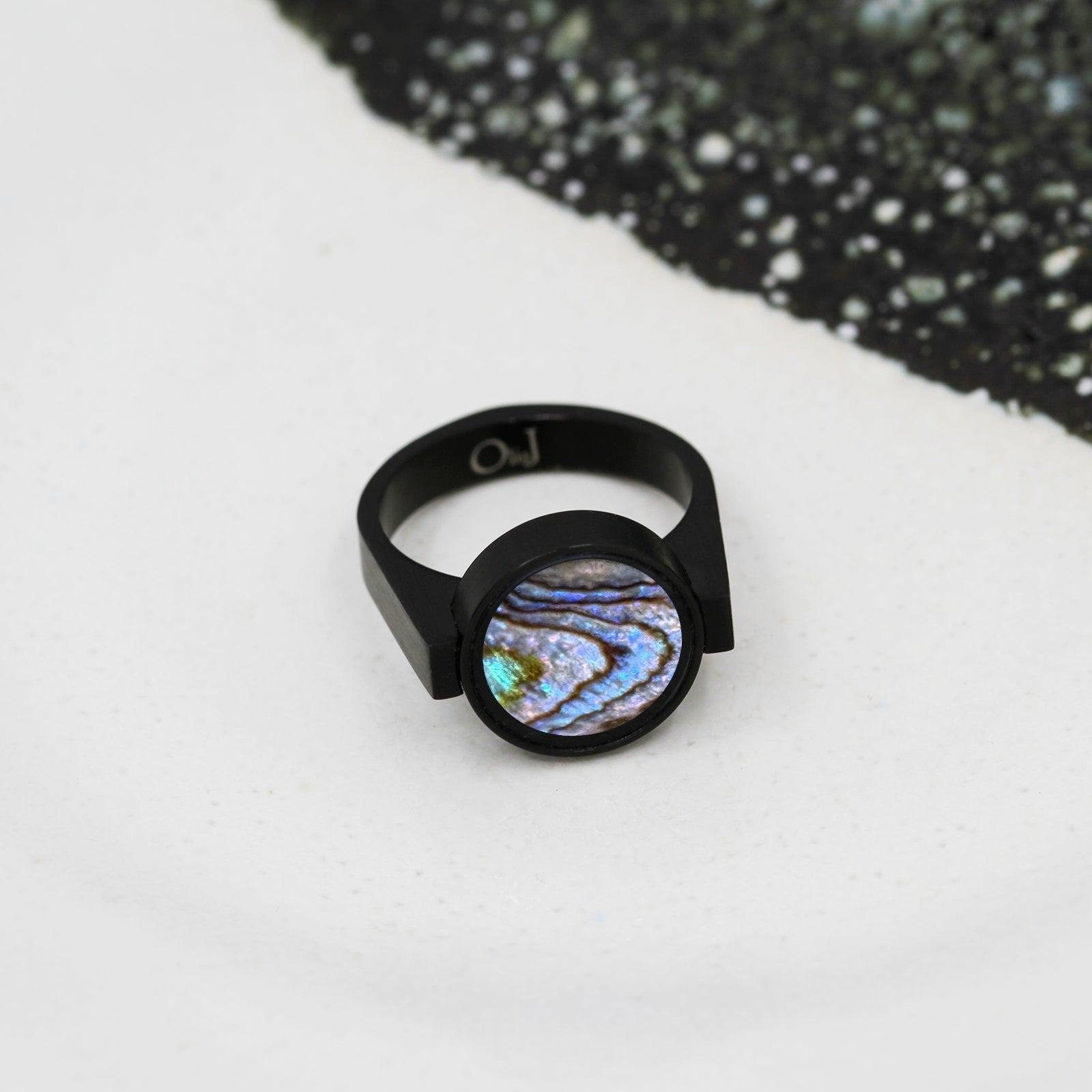 Abalone Shell Unisex Ring - Unisex Rings | Oli&J