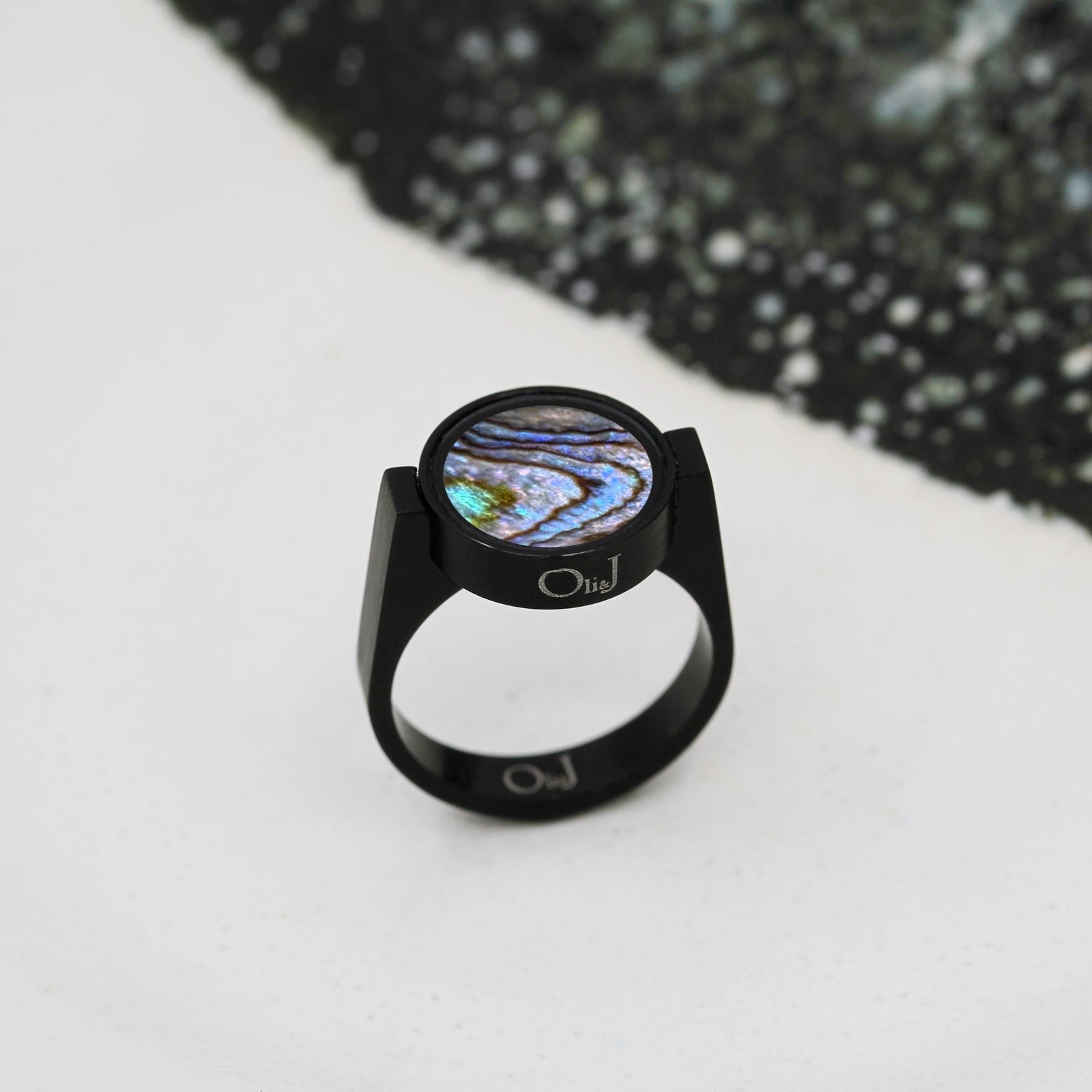 Abalone Shell Unisex Ring - Unisex Rings | Oli&J