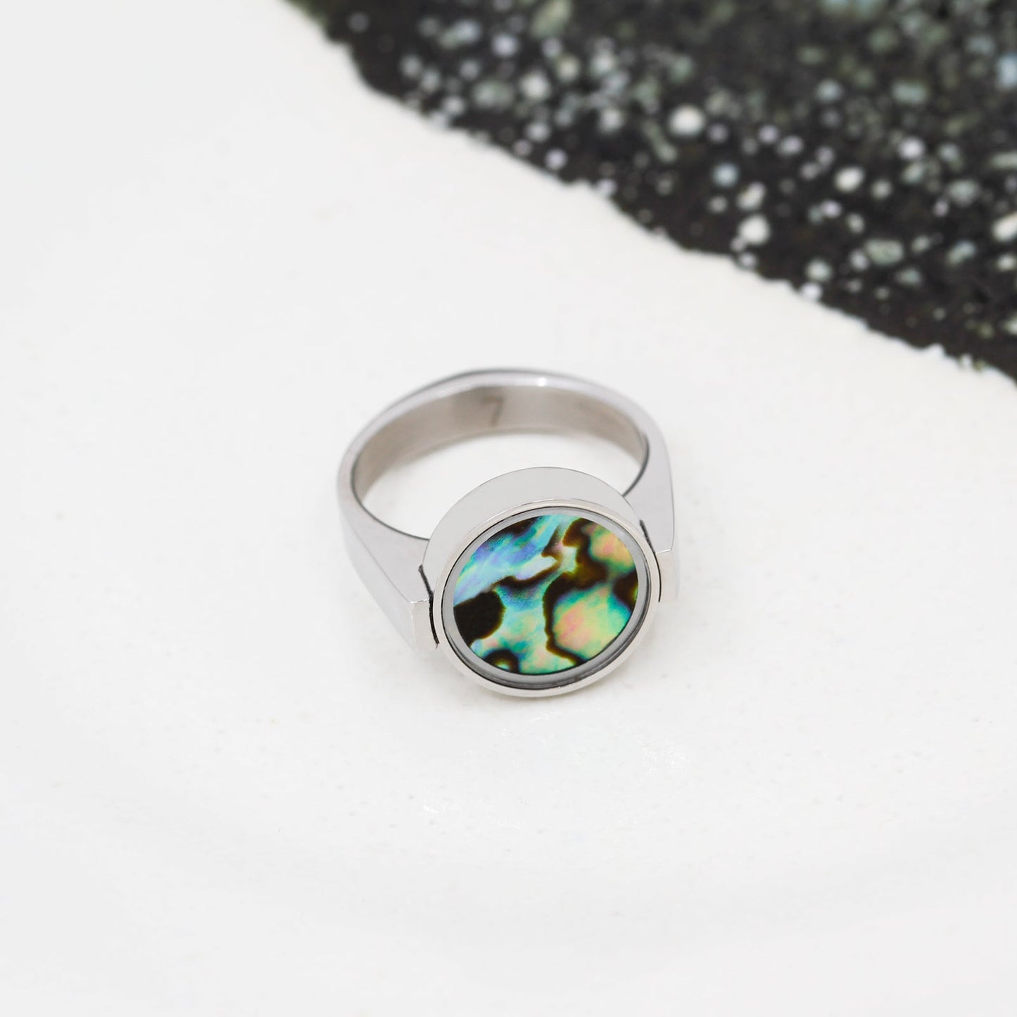 Abalone Shell Unisex Ring - Unisex Rings | Oli&J