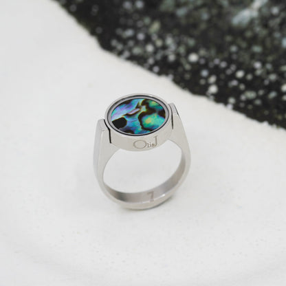 Abalone Shell Unisex Ring - Unisex Rings | Oli&J