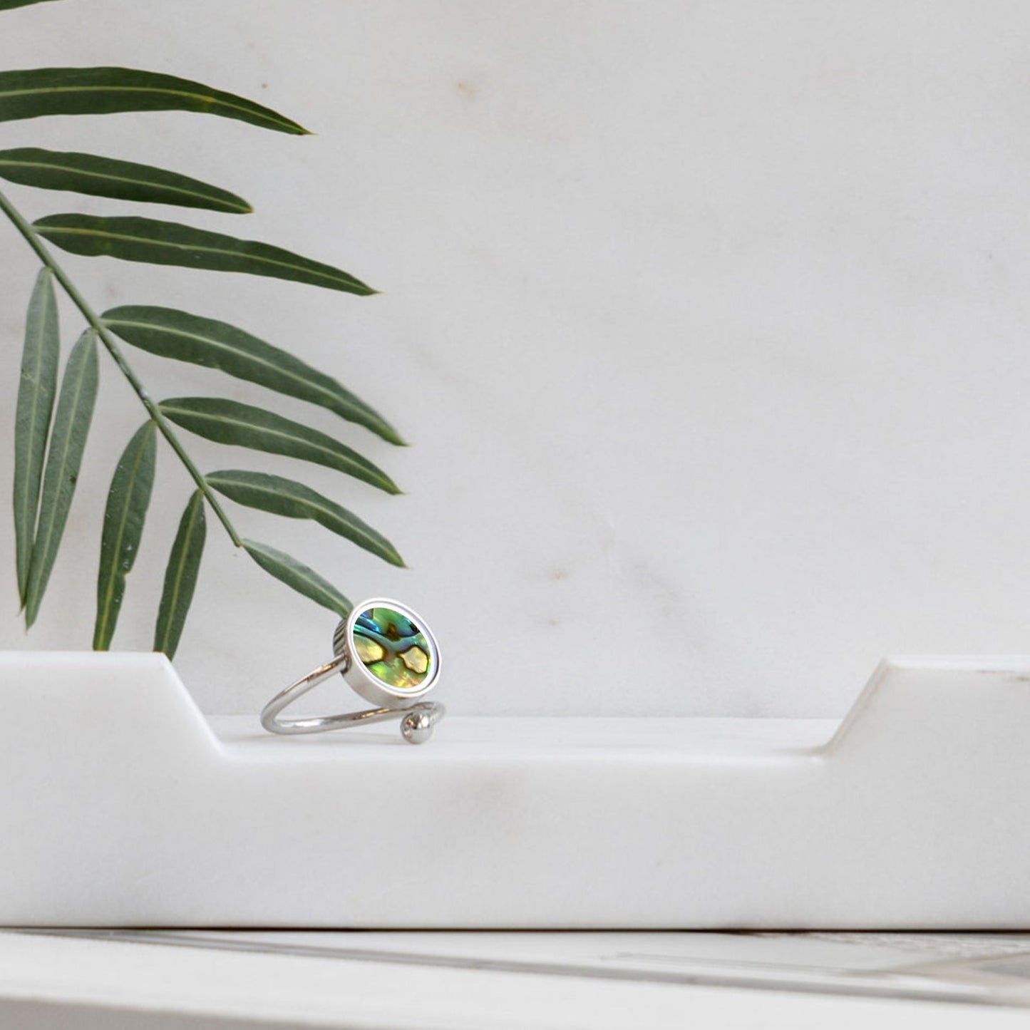 Australian Abalone Shell Adjustable Ring - Rings | Oli&J