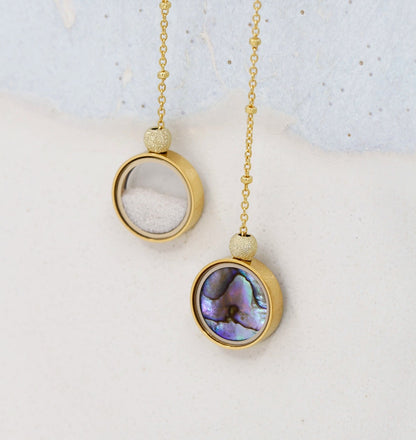 Australian Abalone Shell & Australian Beach Sand Duo Necklace - Necklaces | Oli&J