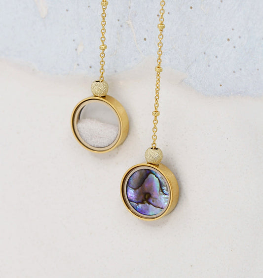 Australian Abalone Shell & Australian Beach Sand Duo Necklace - Necklaces | Oli&J