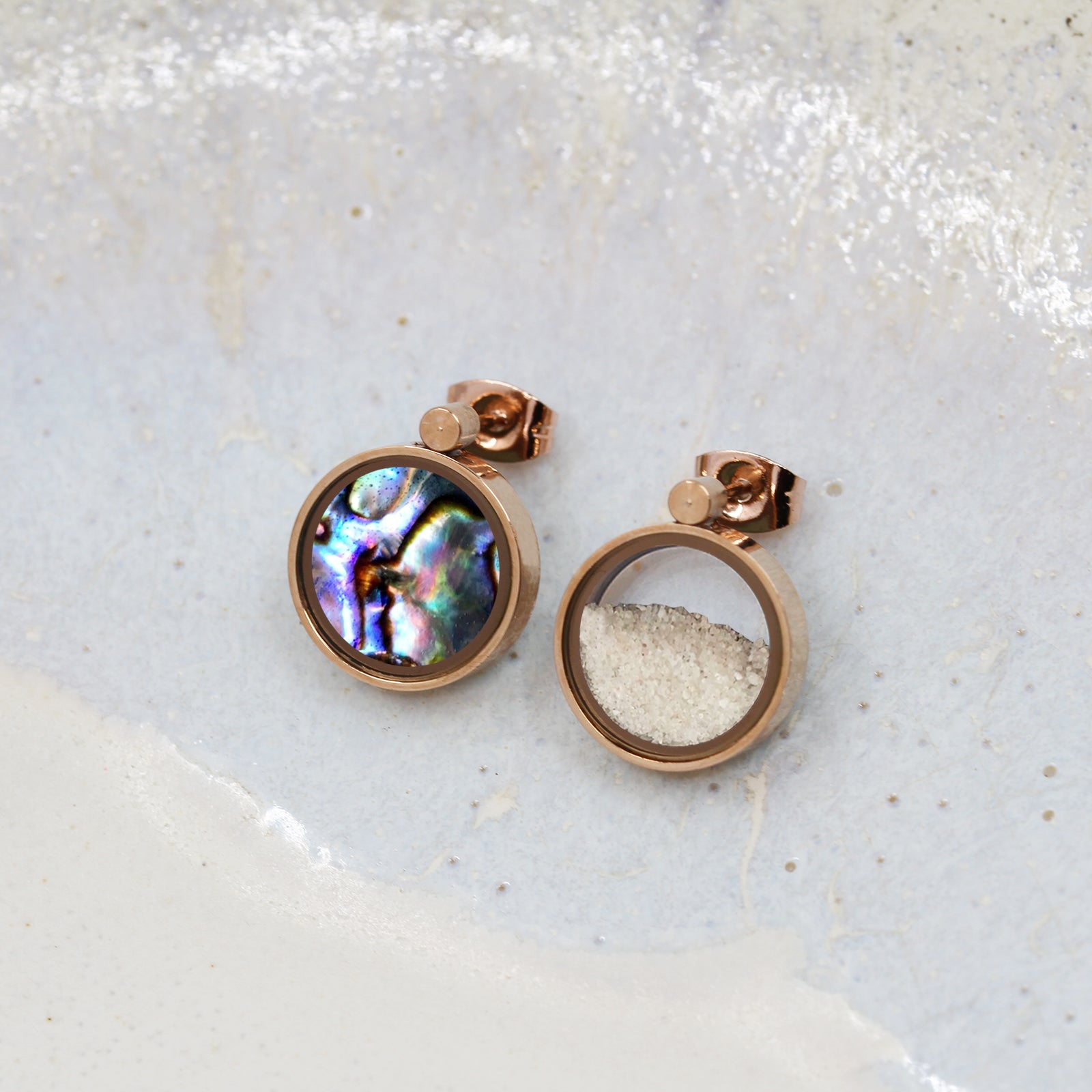 Australian Abalone Shell & Australian Beach Sand Earrings - | Oli&J