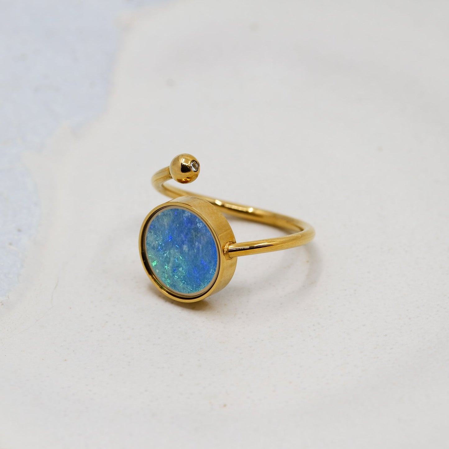 Australian Opal Adjustable Ring - Rings | Oli&J