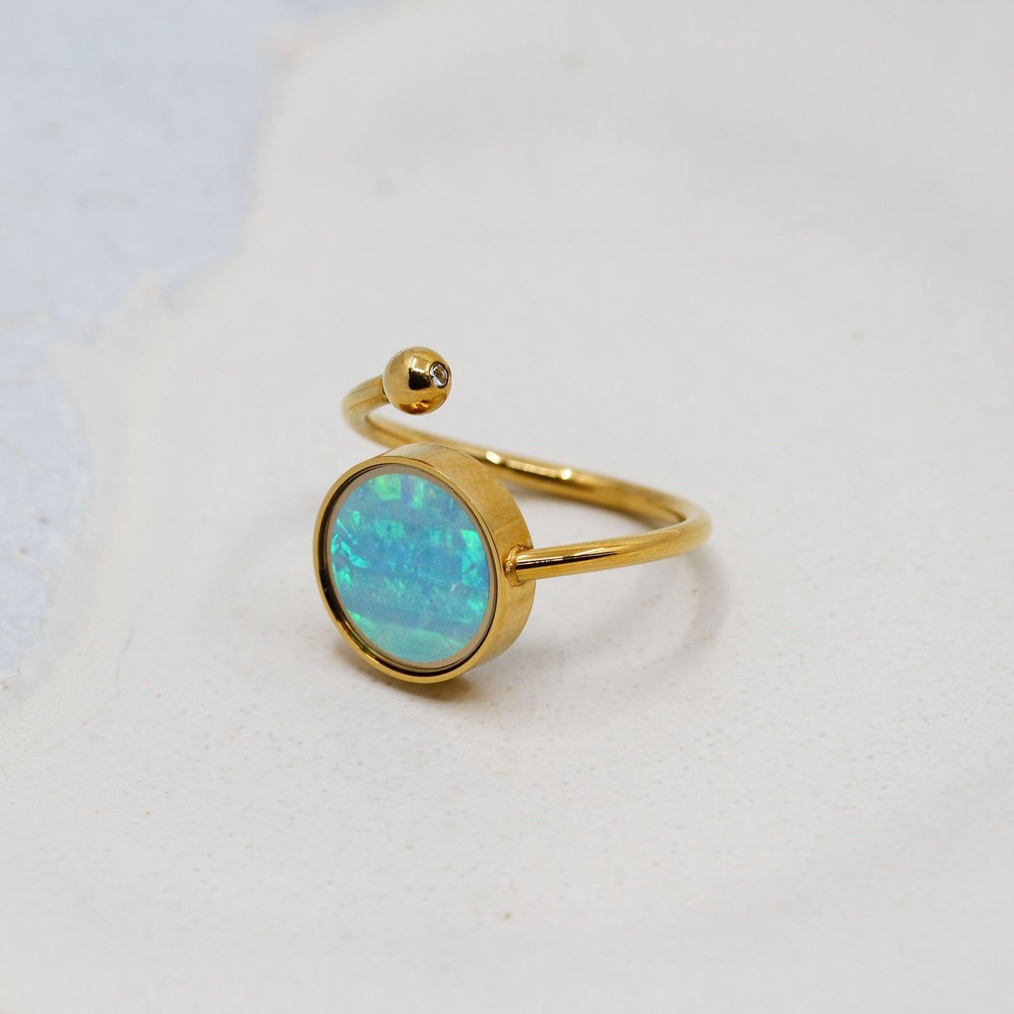 Australian Opal Adjustable Ring - Rings | Oli&J