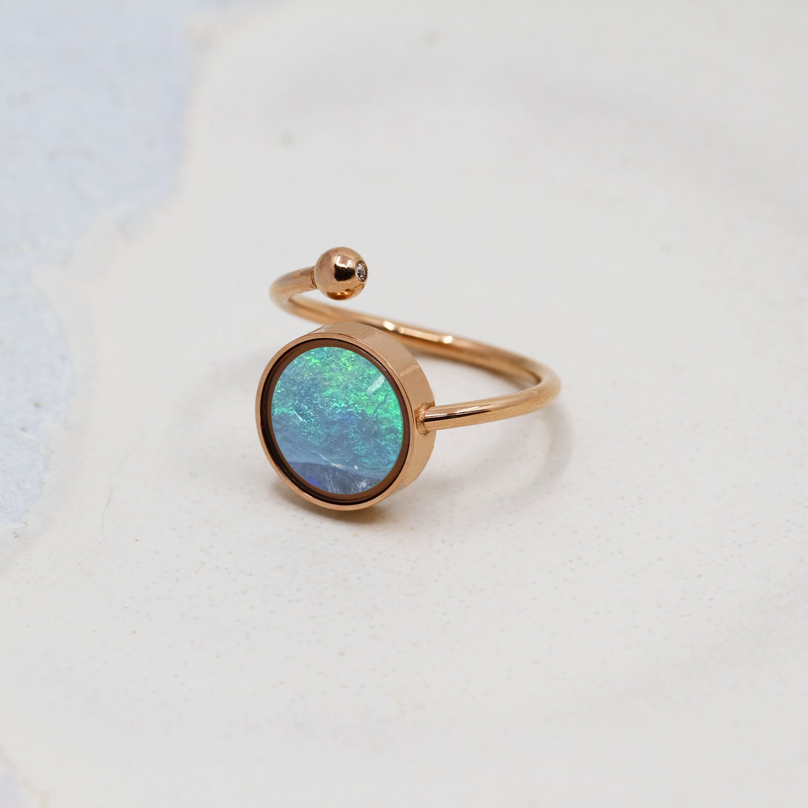 Australian Opal Adjustable Ring - Rings | Oli&J
