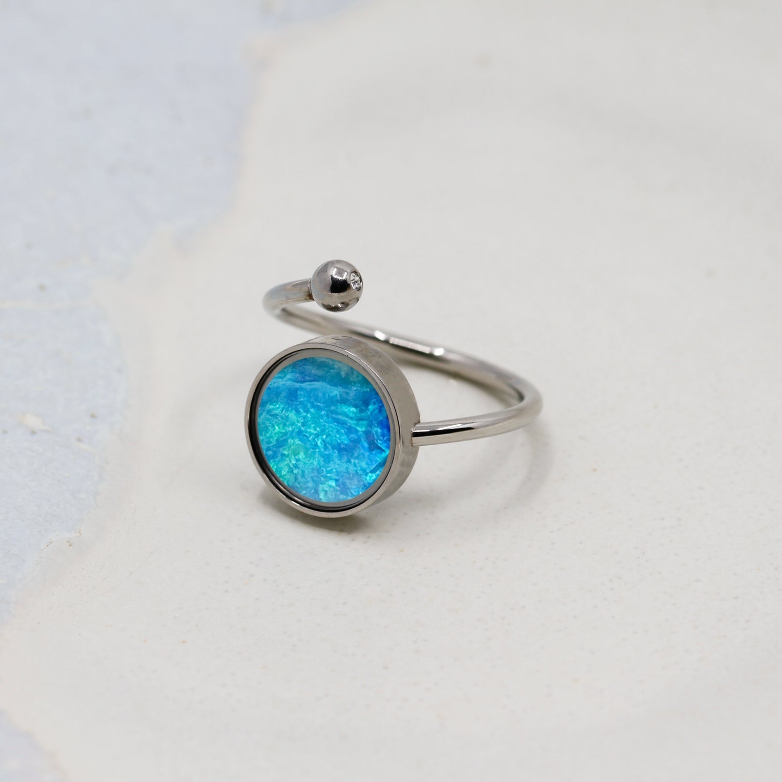Australian Opal Adjustable Ring - Rings | Oli&J