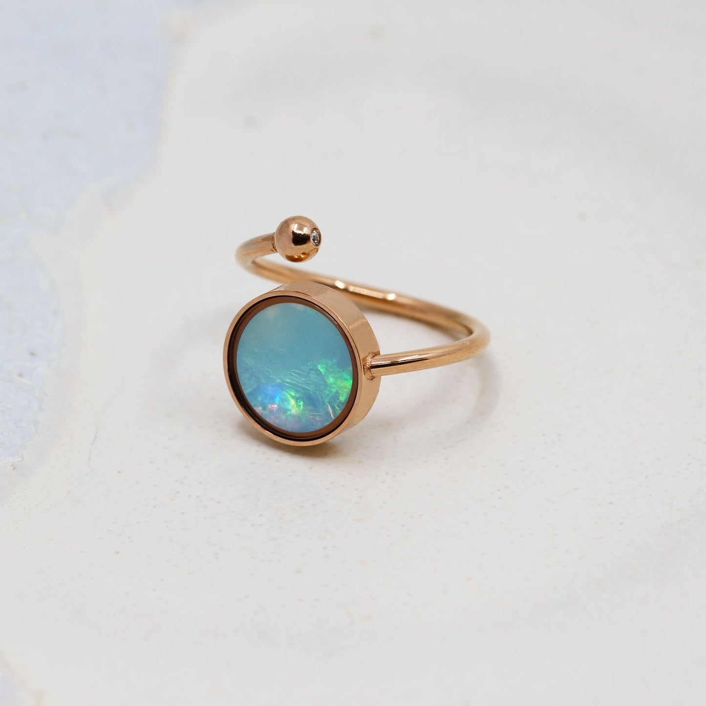 Australian Opal Adjustable Ring - Rings | Oli&J