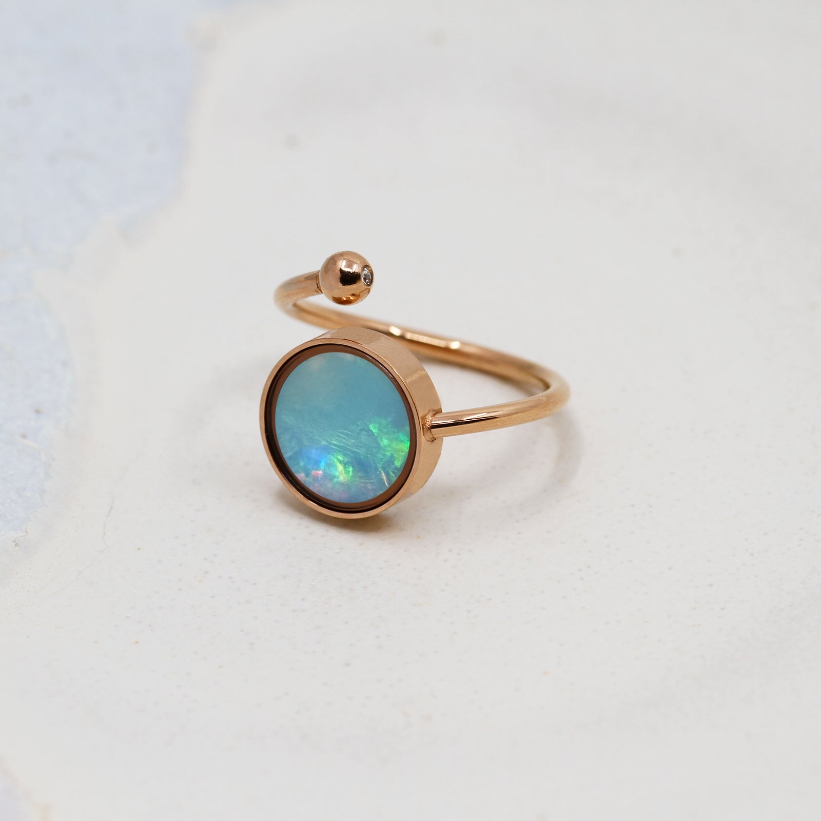 Australian Opal Adjustable Ring - Rings | Oli&J