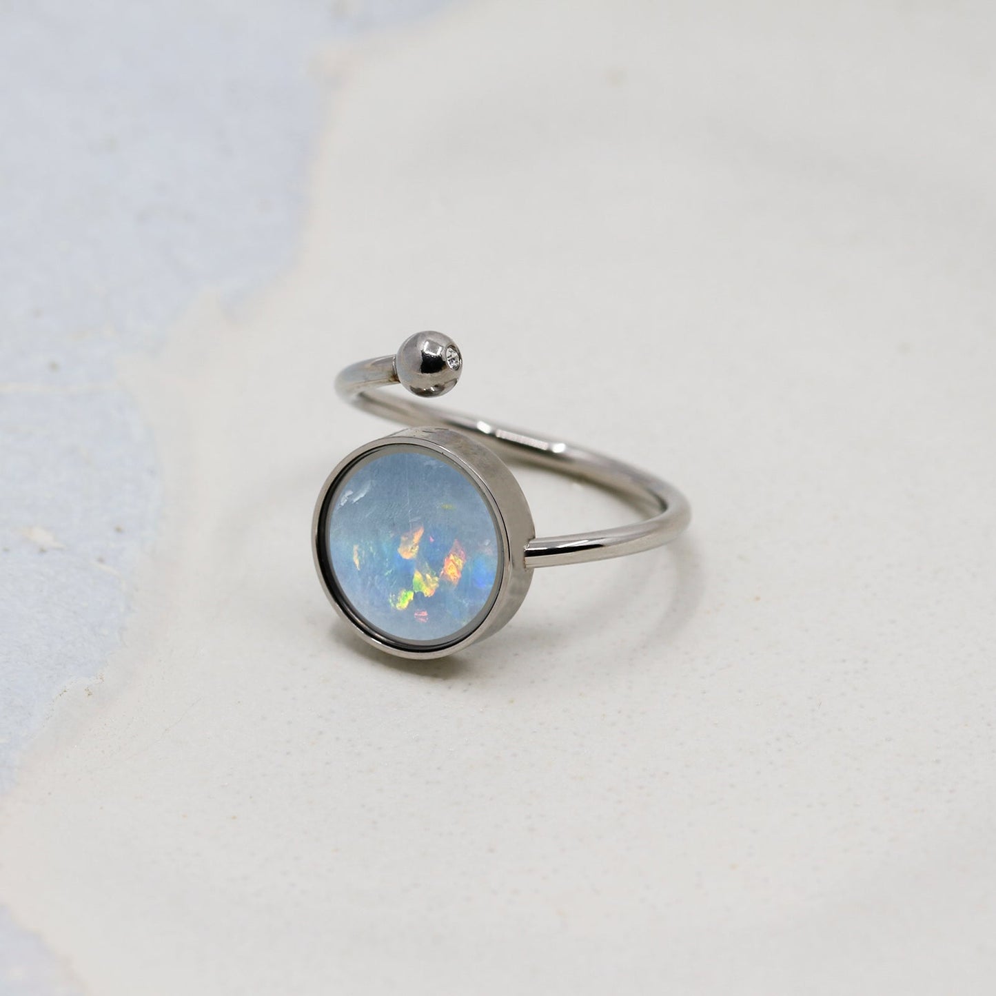 Australian Opal Adjustable Ring - Rings | Oli&J