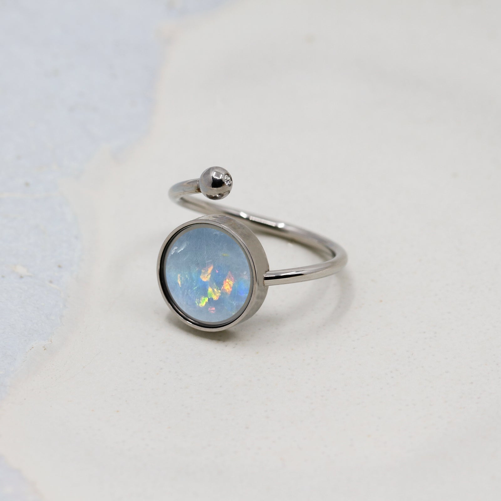 Australian Opal Adjustable Ring - Rings | Oli&J