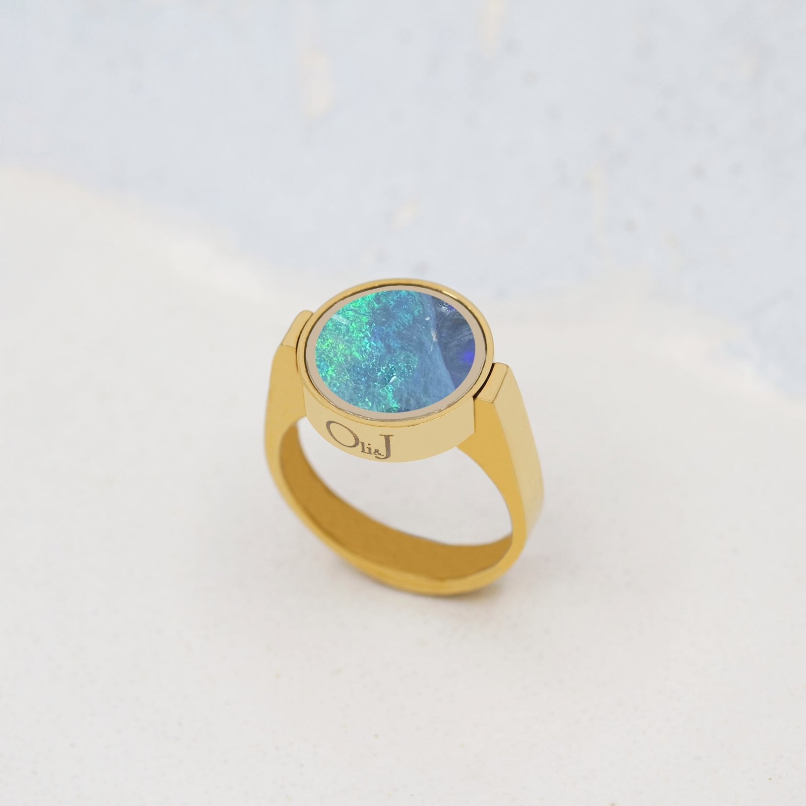 Australian Opal Unisex Ring - Unisex Rings | Oli&J