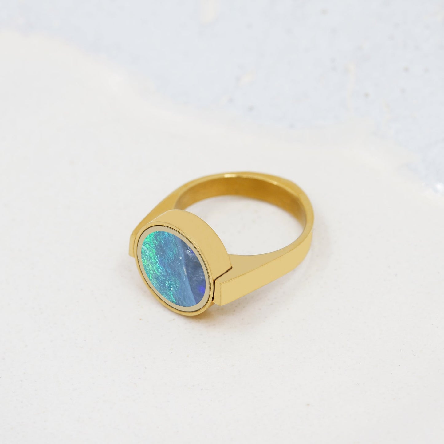 Australian Opal Unisex Ring - Unisex Rings | Oli&J