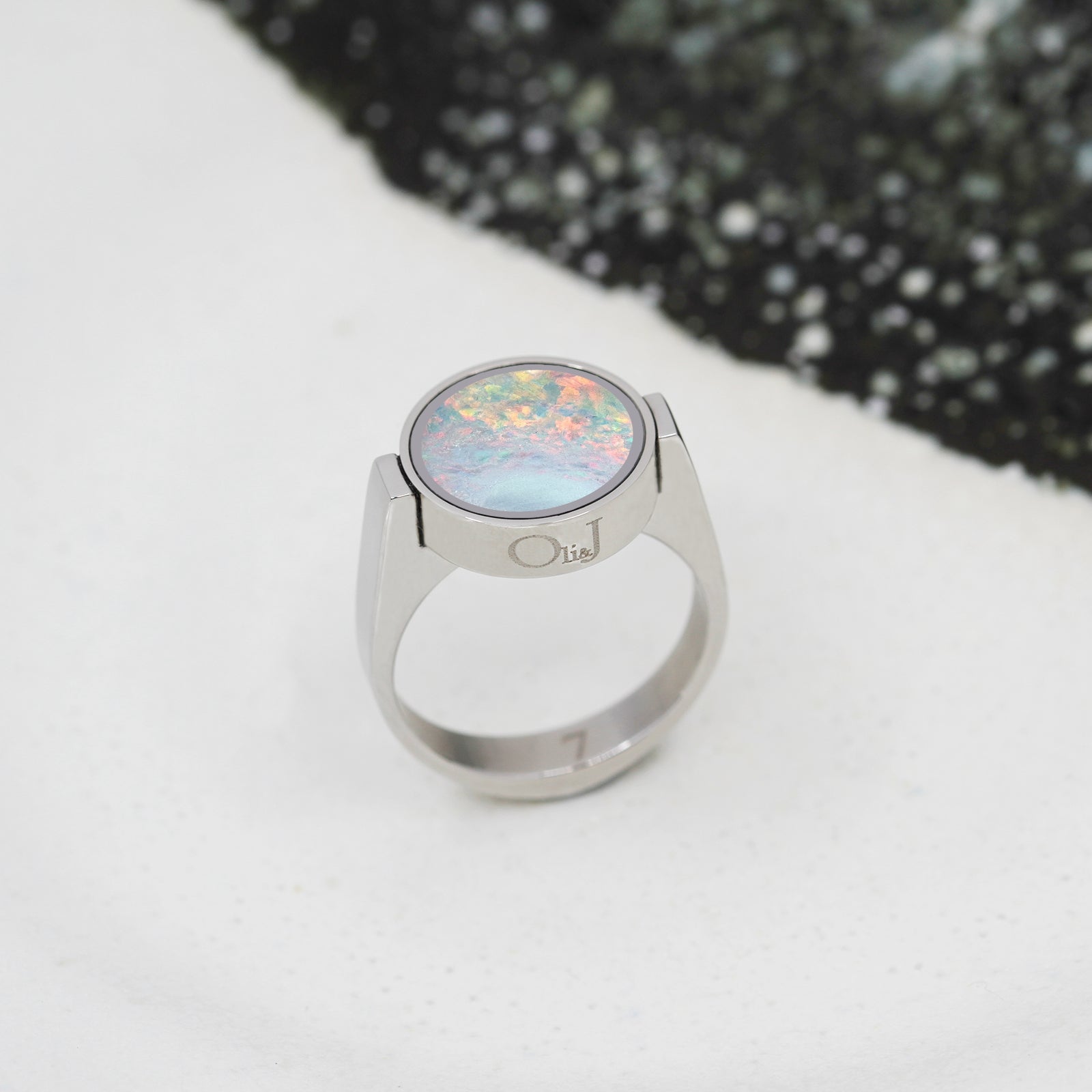 Australian Opal Unisex Ring - Unisex Rings | Oli&J