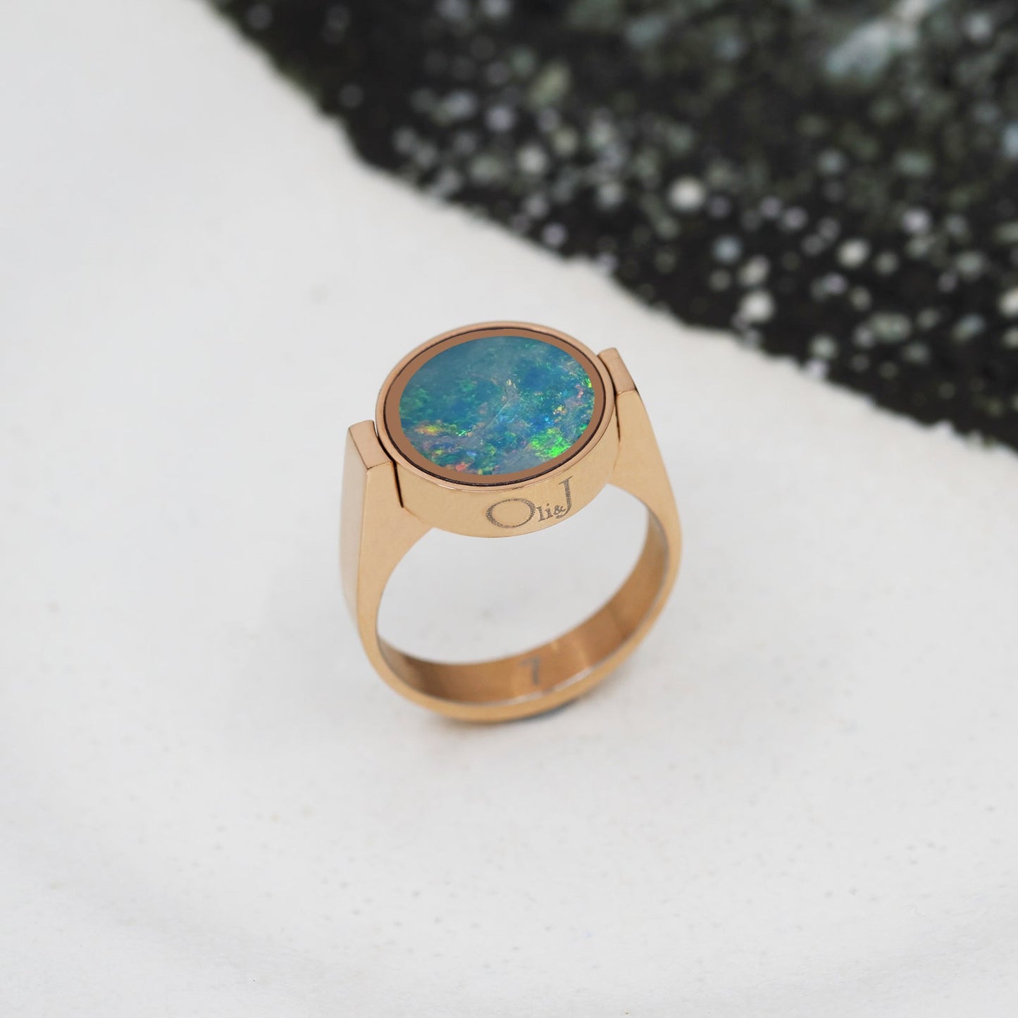 Australian Opal Unisex Ring - Unisex Rings | Oli&J