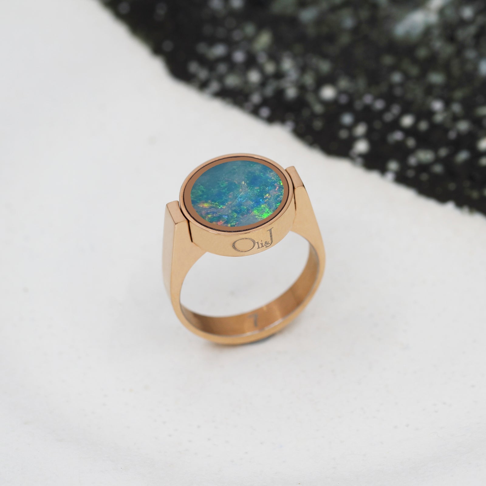 Australian Opal Unisex Ring - Unisex Rings | Oli&J