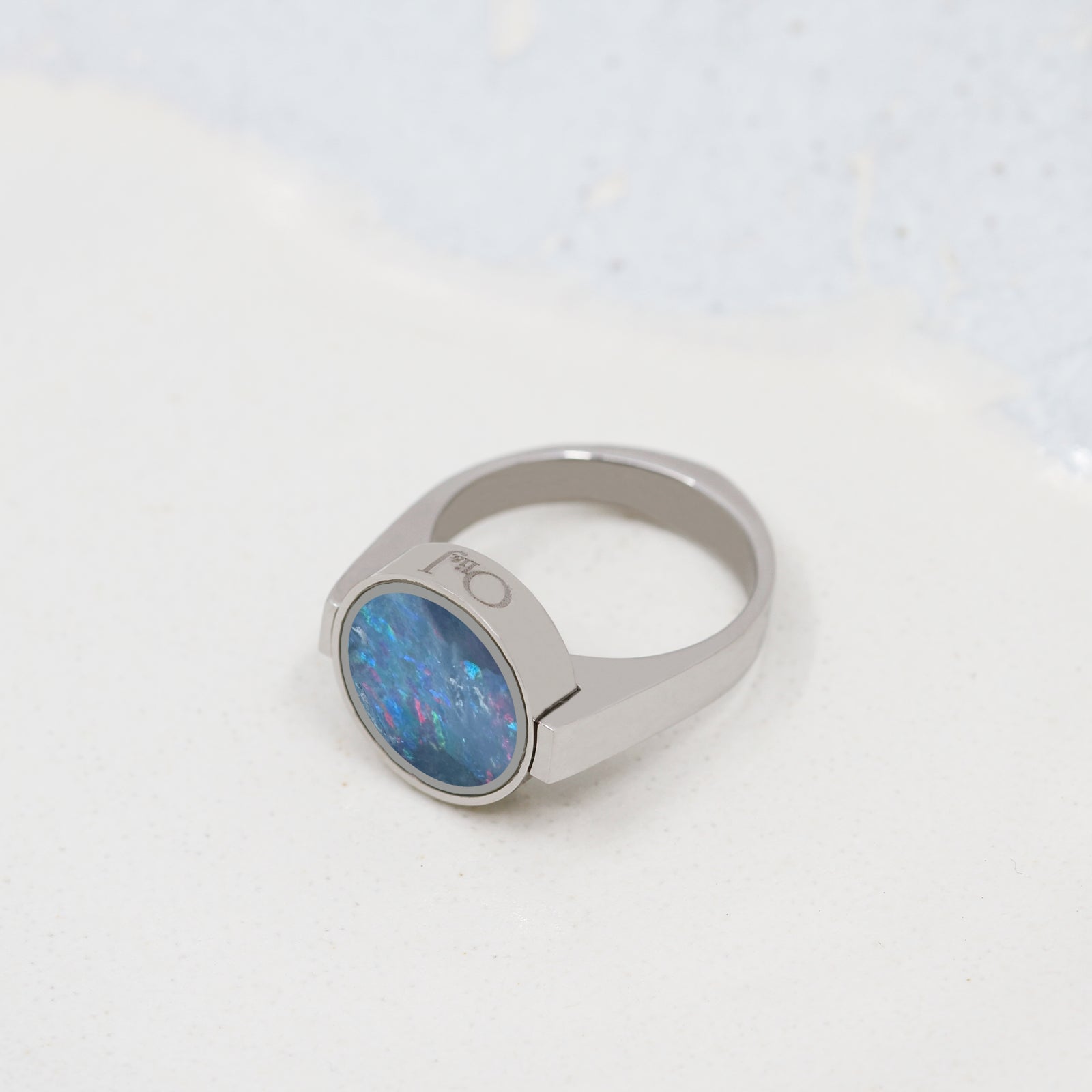 Australian Opal Unisex Ring - Unisex Rings | Oli&J