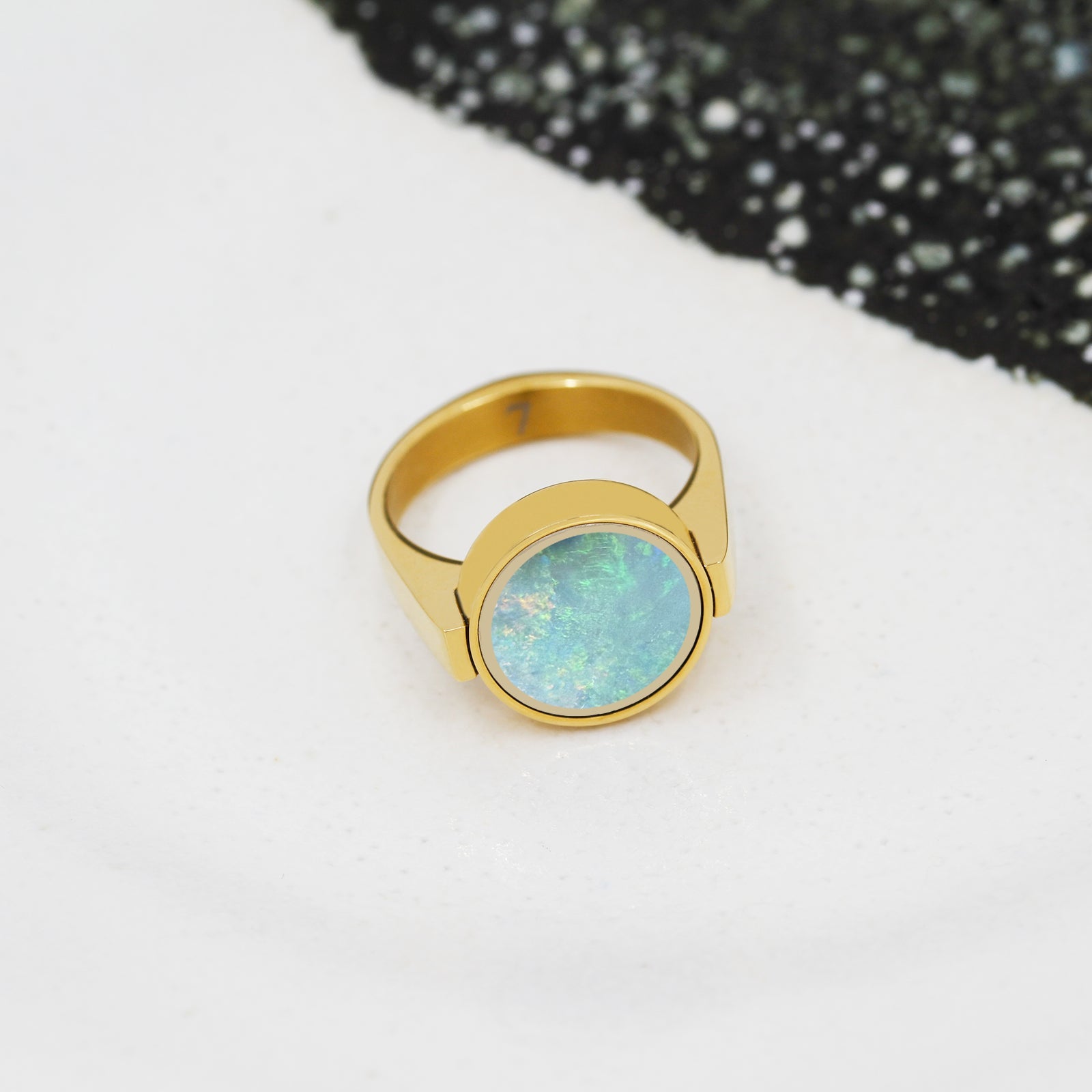 Australian Opal Unisex Ring - Unisex Rings | Oli&J