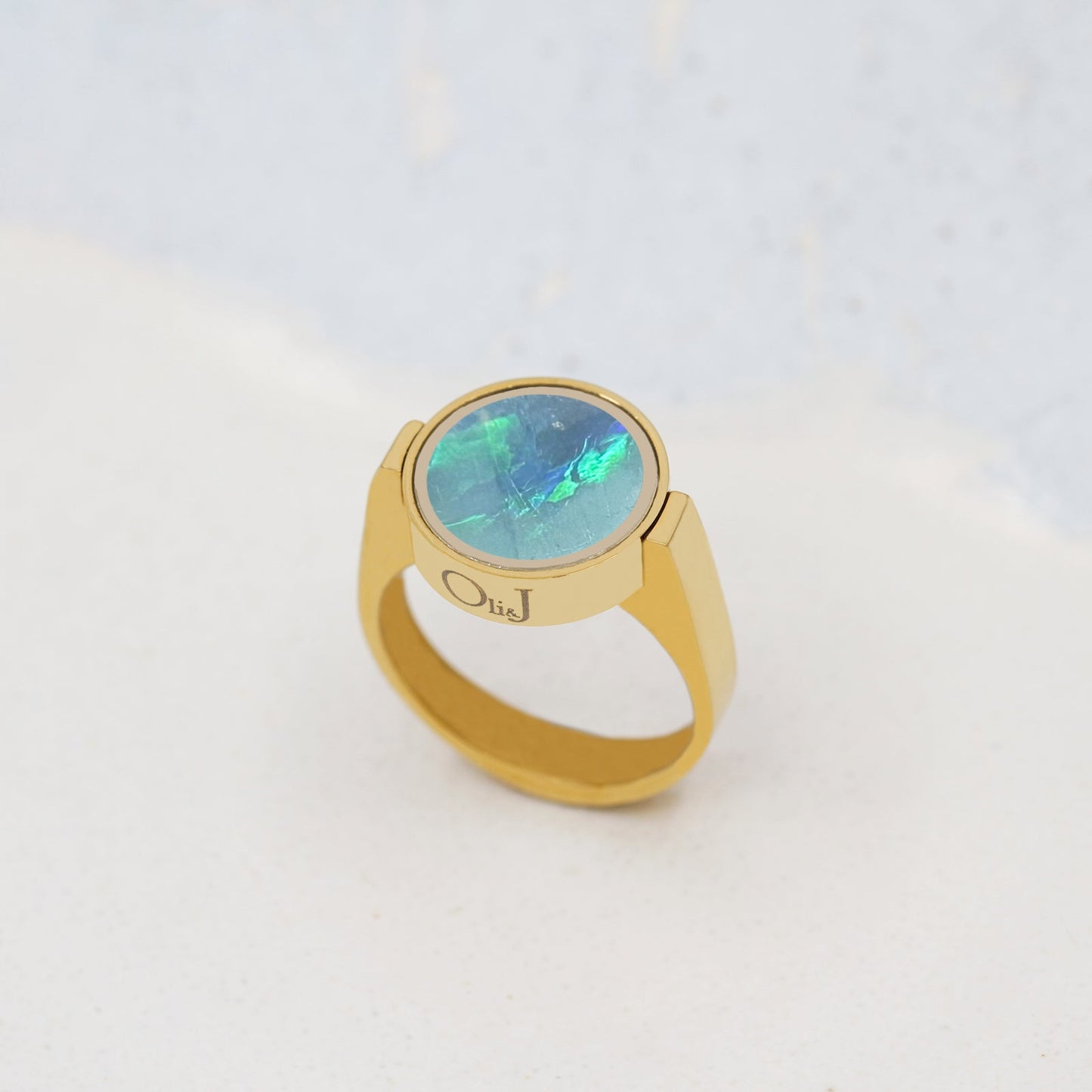 Australian Opal Unisex Ring - Unisex Rings | Oli&J