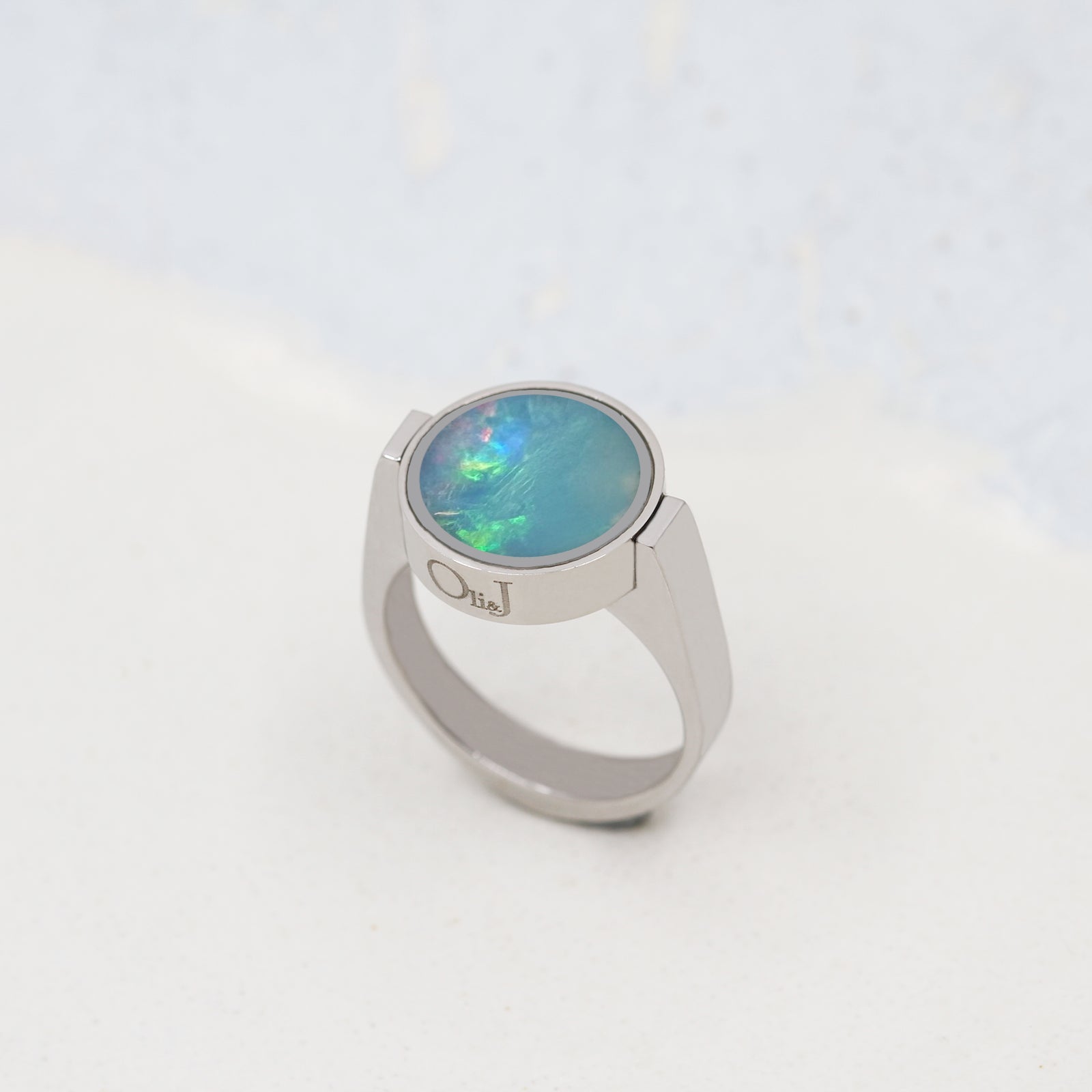 Australian Opal Unisex Ring - Unisex Rings | Oli&J