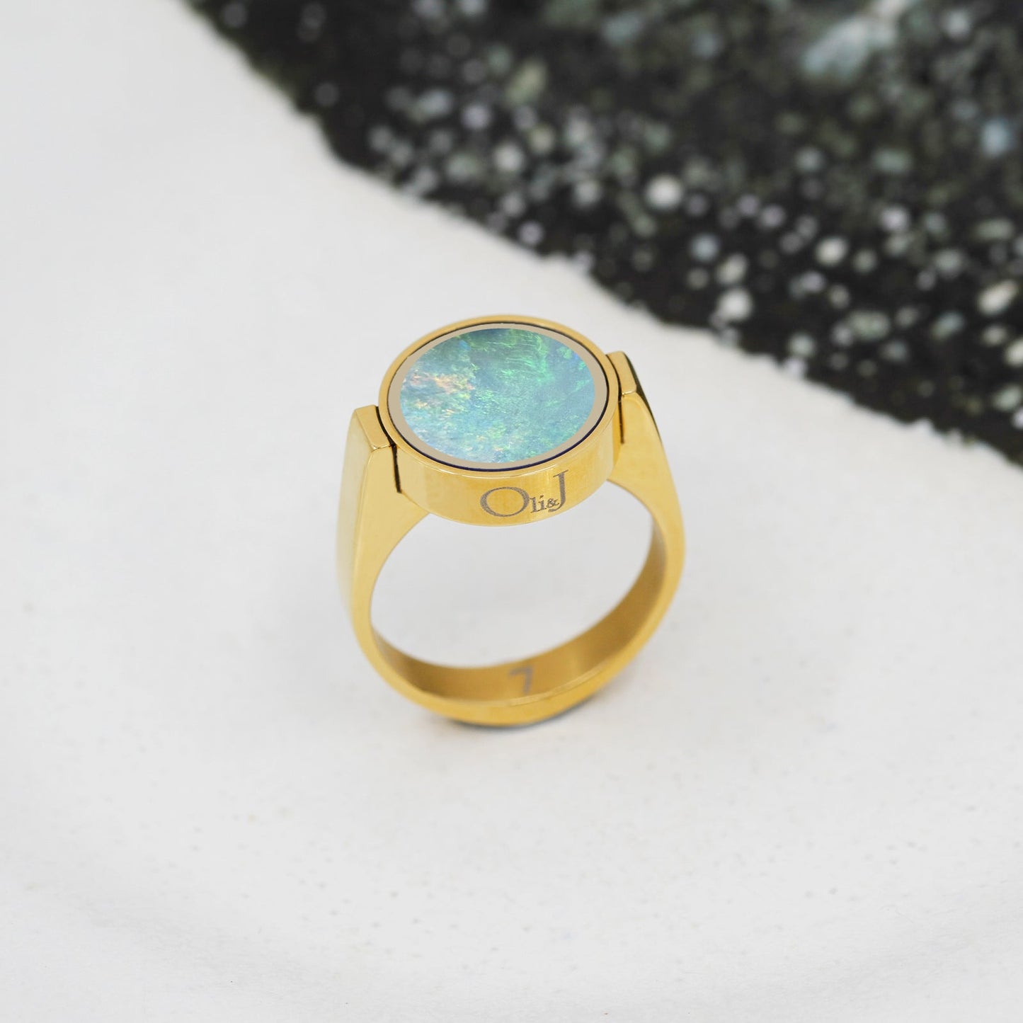 Australian Opal Unisex Ring - Unisex Rings | Oli&J