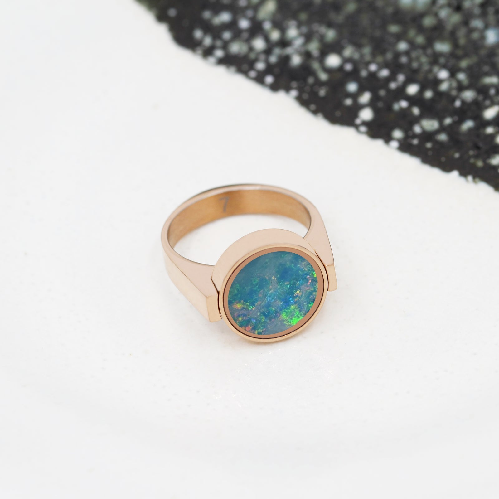 Australian Opal Unisex Ring - Unisex Rings | Oli&J