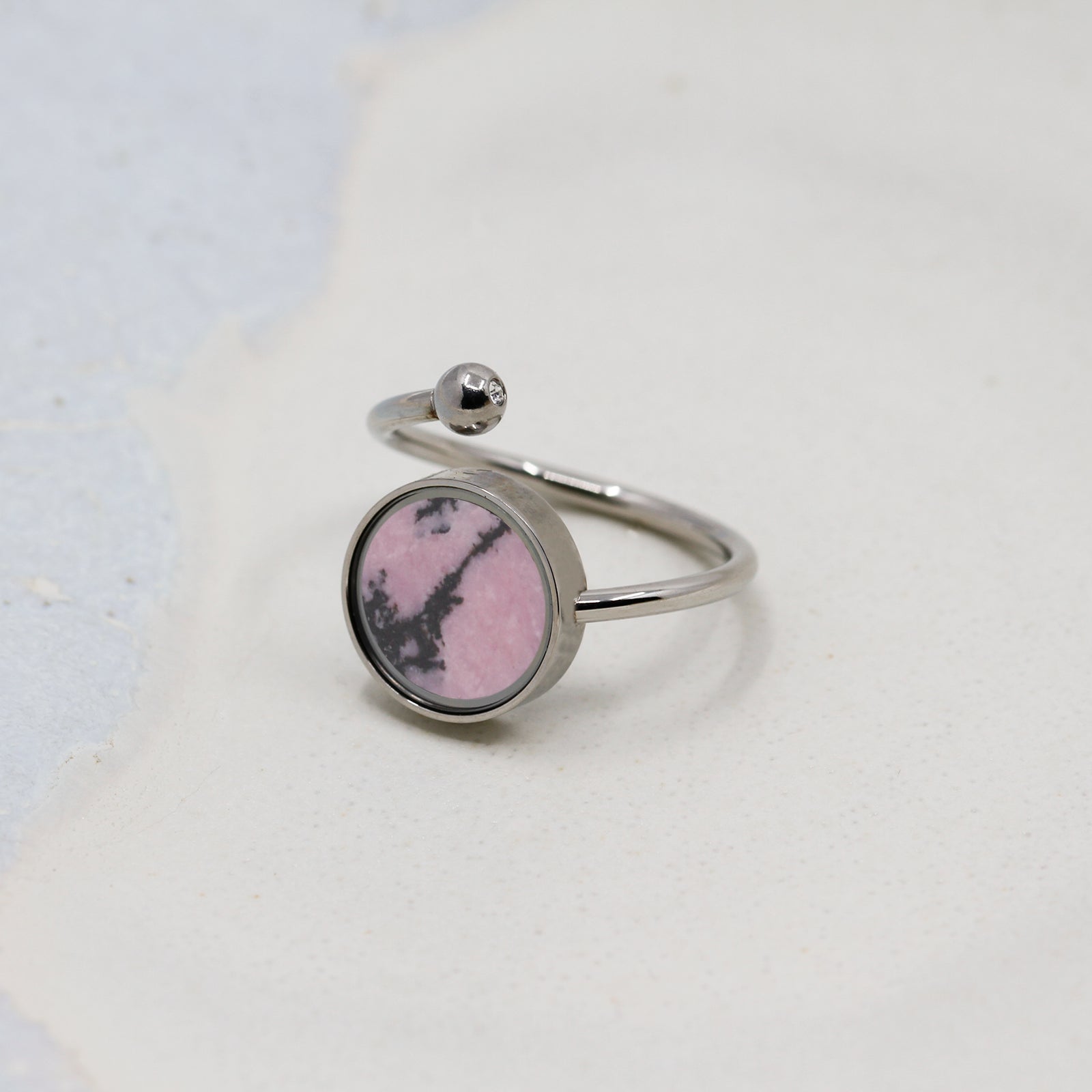 Australian Rhodonite Adjustable Ring - Rings | Oli&J