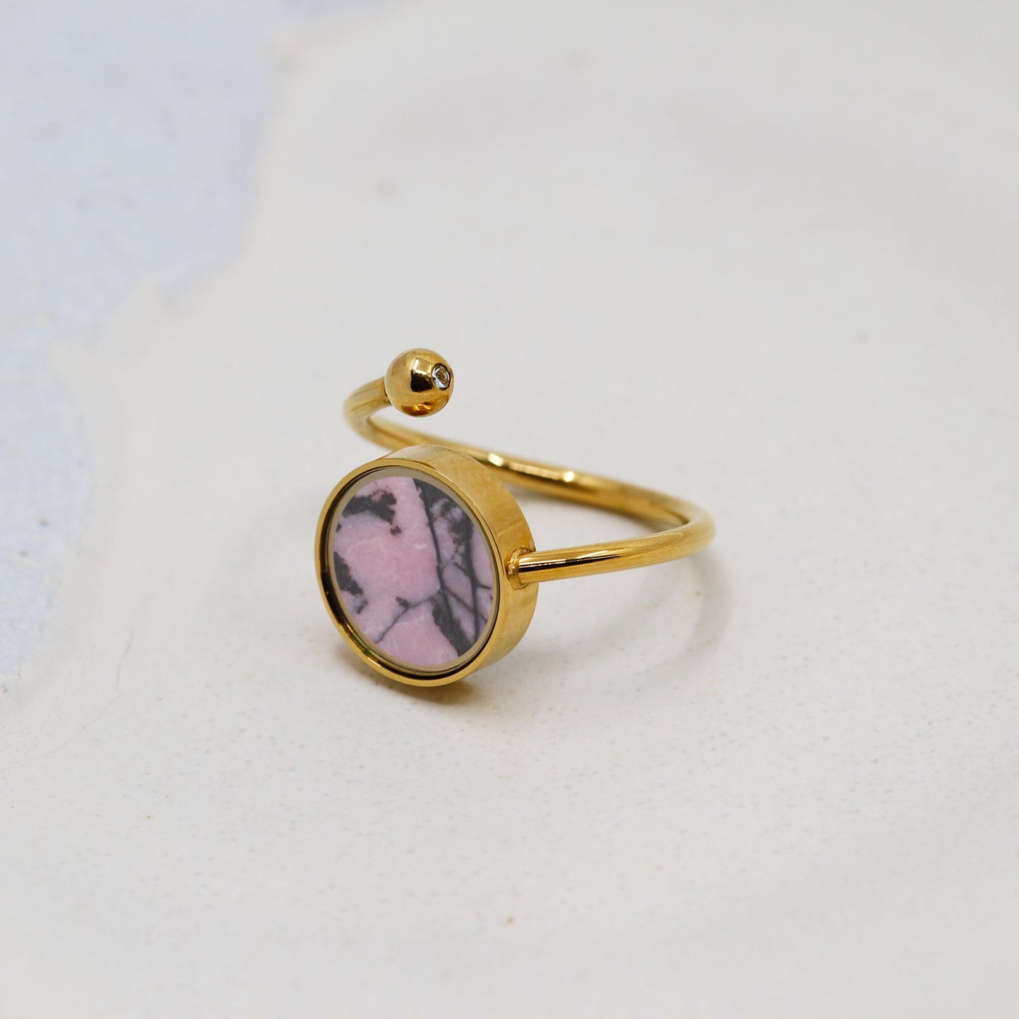 Australian Rhodonite Adjustable Ring - Rings | Oli&J