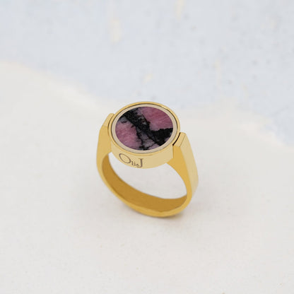 Australian Rhodonite Unisex Ring - Unisex Rings | Oli&J